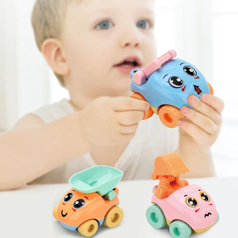 

Kid Car Model Toy Pull Back Car Toys For Baby Mini Cute Push & Go Cars Cartoon Construction Vehicle Set Diecasts Toys Boys Gifts
