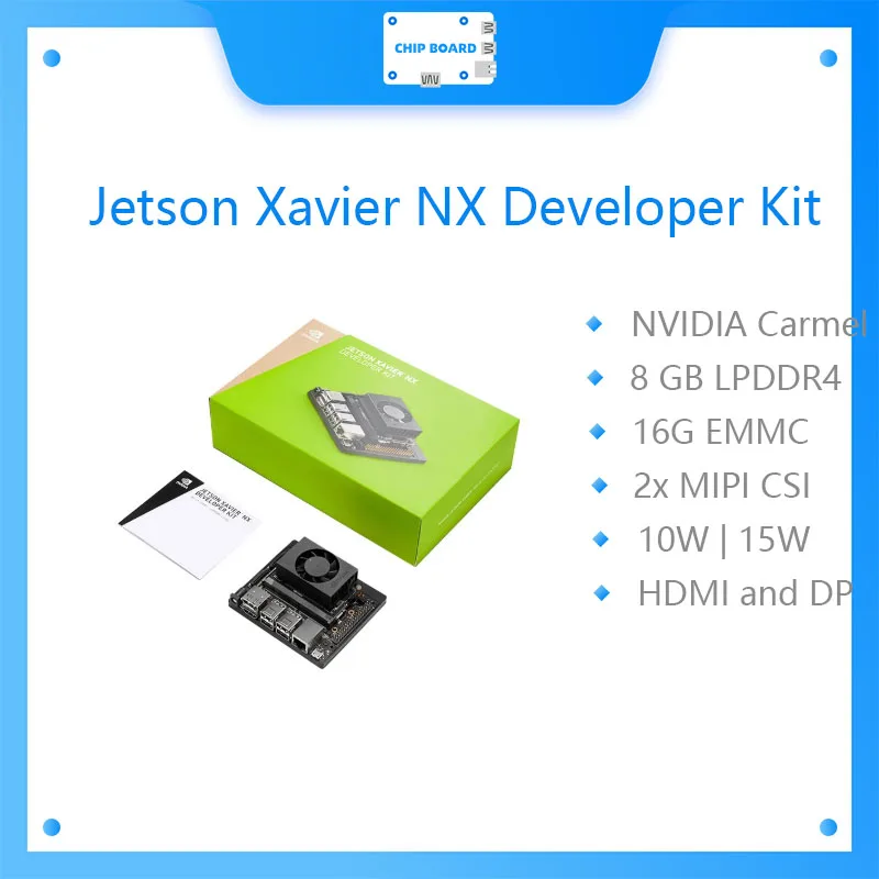 NVIDIA Jetson Xavier NX Developer Kit Small AI Supercomputer for Edge Computing with Cooling Fan and Power Supply | Компьютеры и офис