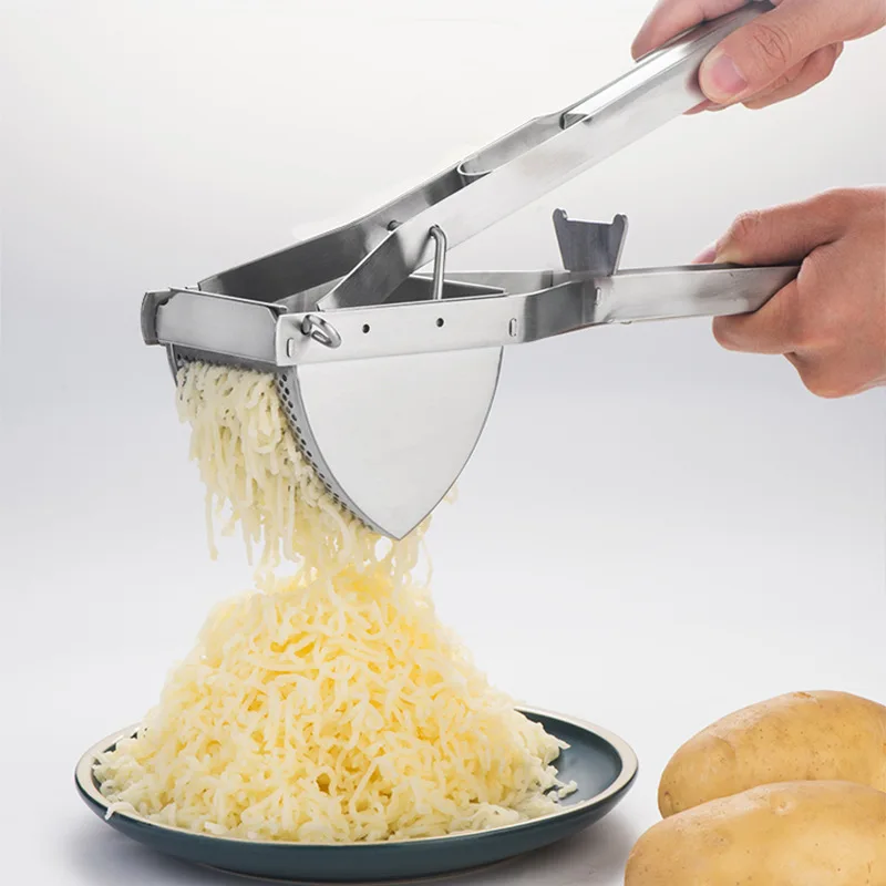 

1PC Stainless Steel Potato Masher Manual Juicer Crusher Squeezer Easy To Clean Restaurant Kitchen Gadgets Tools