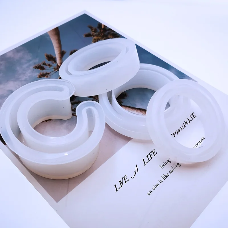 1 шт. Прозрачная силиконовая форма для DIY УФ смолы браслет ювелирные изделия формы