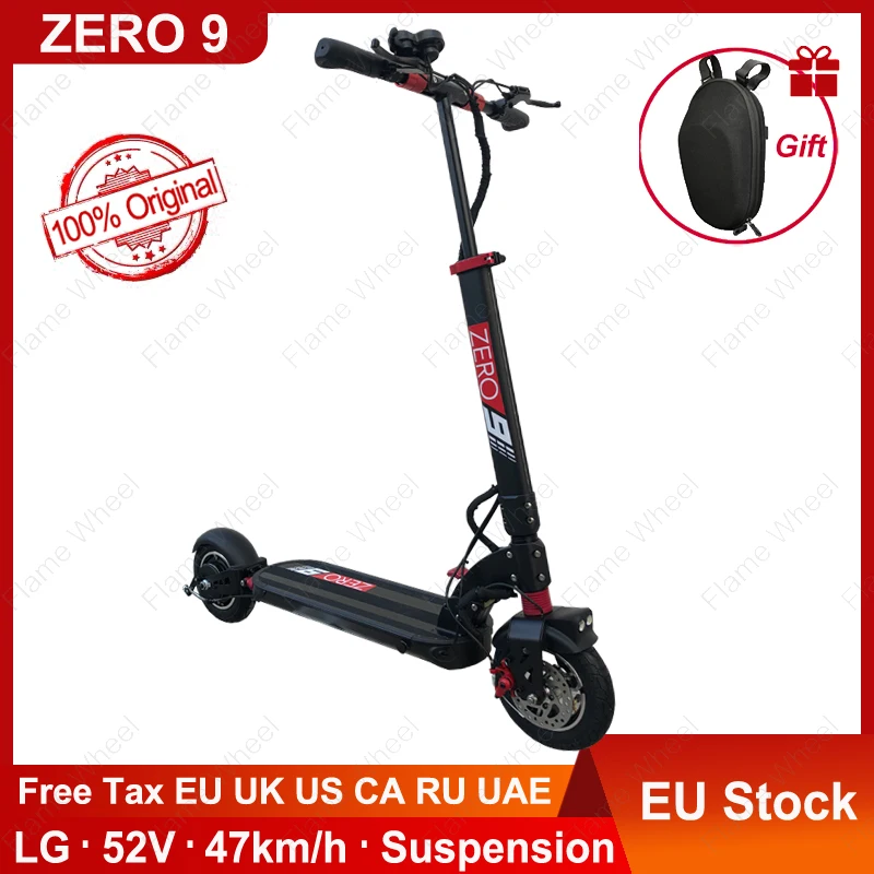 Оригинальный скутер ZERO 9 52 в 600 Вт складной электрический скейтборд легкость