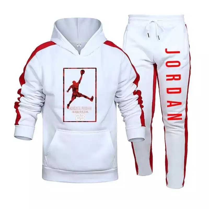 

Jordan 23 2021 Hoodie + men's winter pants with velvet Hoodie hoodie with Hoodie pants 2-piece Street suit with Hoodie