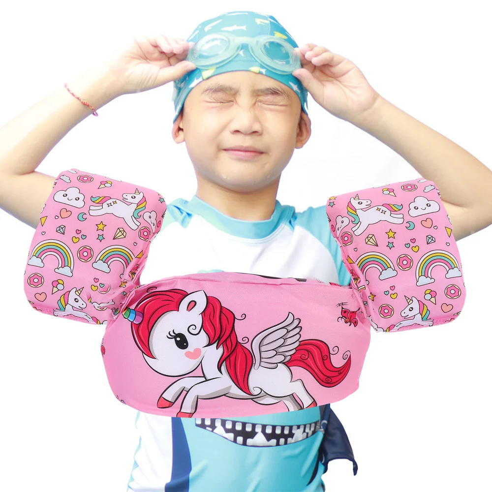 

Kids Swim Float Vest Cartoon Toddler Swim Vest Learn Swimming Assistance Gear