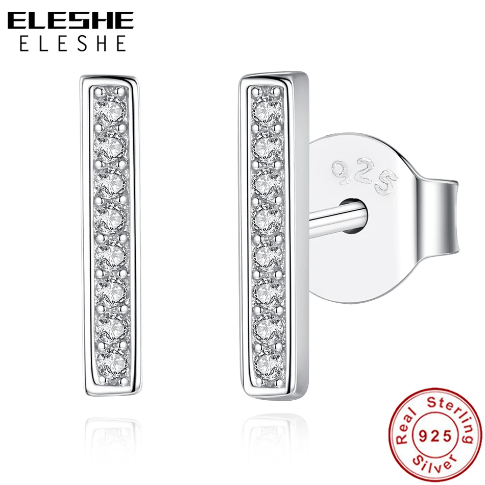 Женские простые серьги-гвоздики ELESHE минималистичные квадратные из