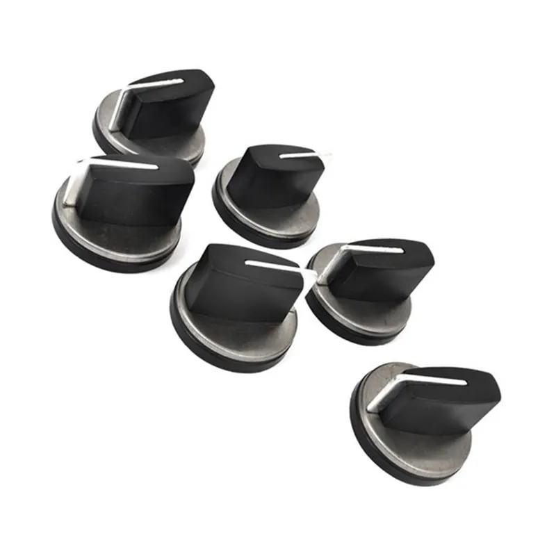 

6 pieces rotary switch rotary knobs stove control switch spare button black