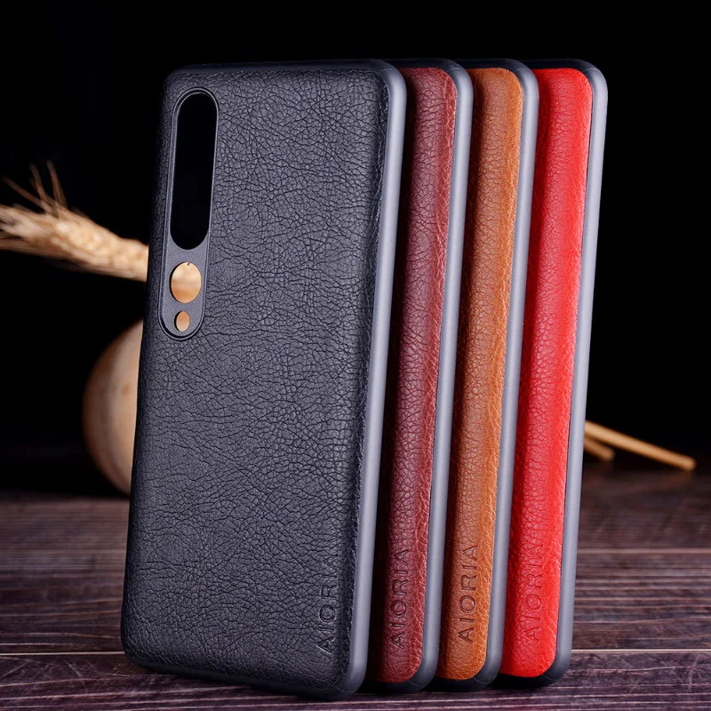 Кожаный деловой чехол для телефона Xiaomi 10 10Pro Классический высокого качества