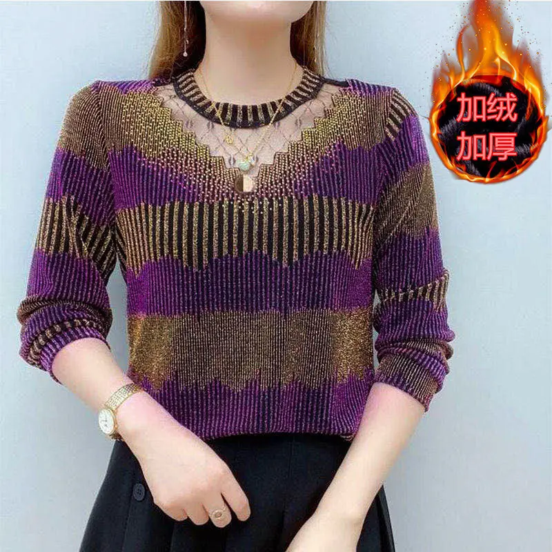 Женская блузка популярная осенне-зимняя большого размера южнокорейская