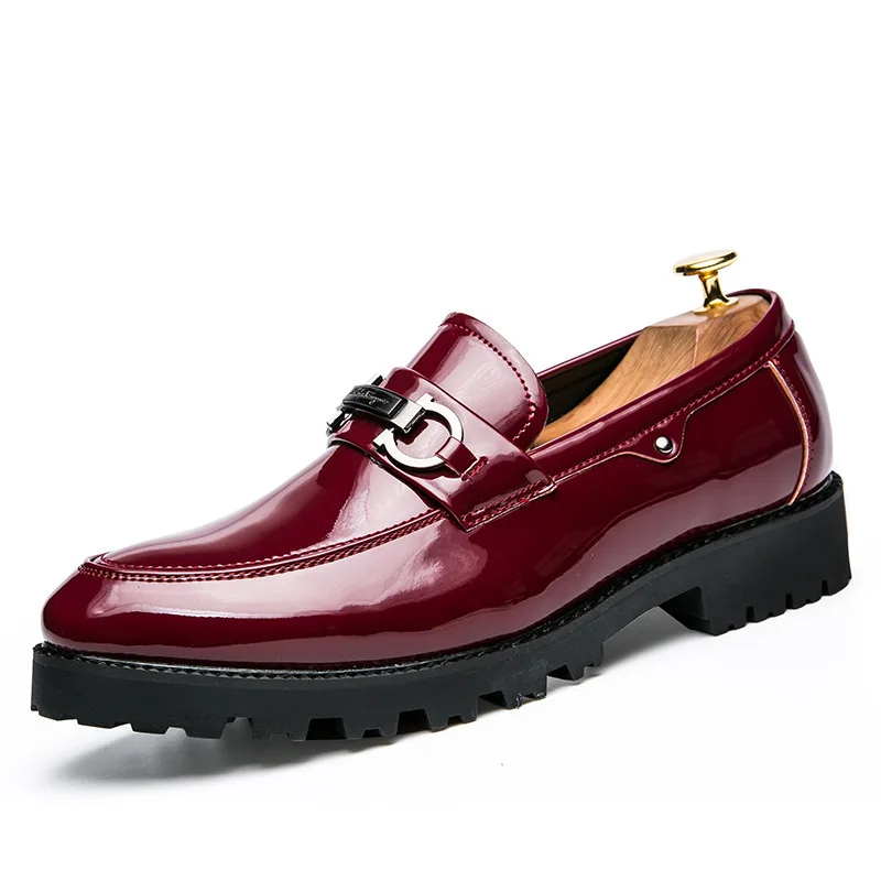 

Patent Leather Shoes For Men Formal Shoes Men Classic Coiffeur Italian Loafers Men Party Shoes Wedding Dress Erkek Ayakkabi
