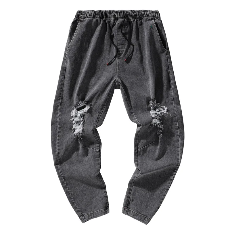 

spring and autumn period and the new hole in nine minutes of pants loose harlan feet han edition joker leisure trousers