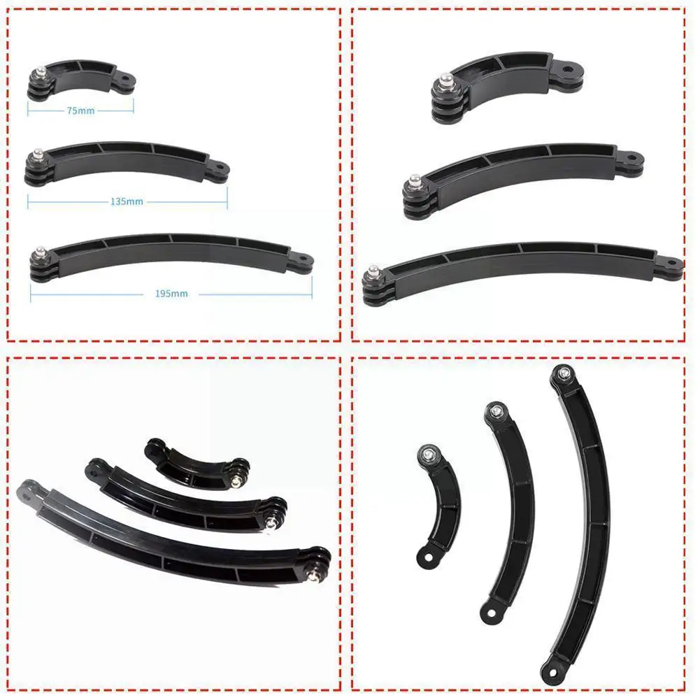 

Suitable For Accessories To Extend The 3 In 5 Connection Short And Long Curved Hero6 1helmet Extension Curved Bracket Q2h8