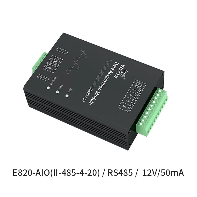 E820 AIO(II 485 4 20) RS485 Modbus канальный аналоговый модуль сбора RTU 20mA беспроводной