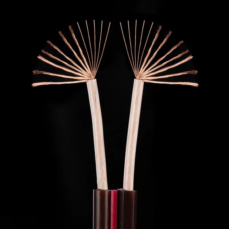 DIY громкий Динамик кабель Hi Fi линейный аудио бескислородная Медь провод для