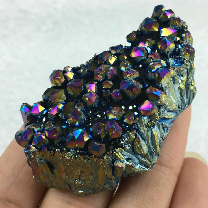Natural Quartz Crystal Rainbow Titanium Cluster Mineral Specimen Healing 30-100g | Дом и сад