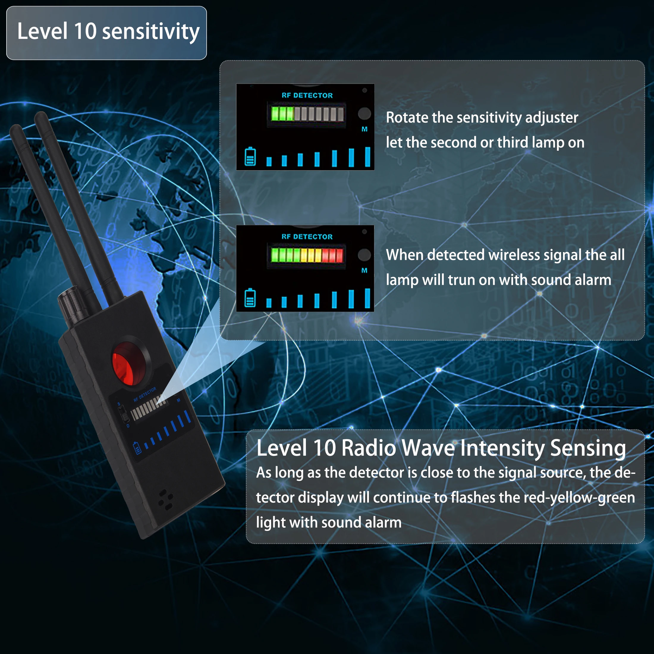 dual antenna anti candid hidden camera detector rf signal secret gps audio gsm mobile phone wifi pinhole cam spy bug finder g528 free global shipping