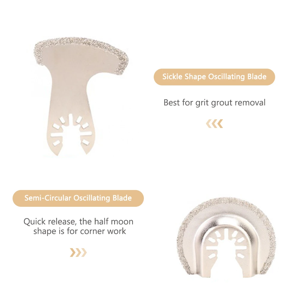 

6pcs Power Tool Sanding Grinding Multitool Tiles Repair Professional Cemented Carbide Replacement Parts Oscillating Blade Set