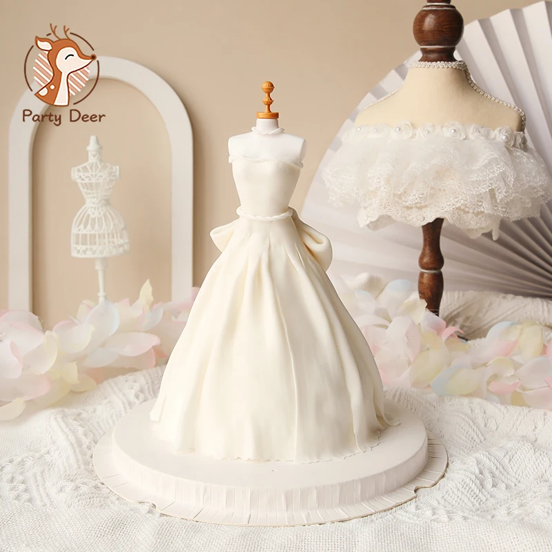 Украшение для торта модель свадебного платья фигурки забавные красивые топперы