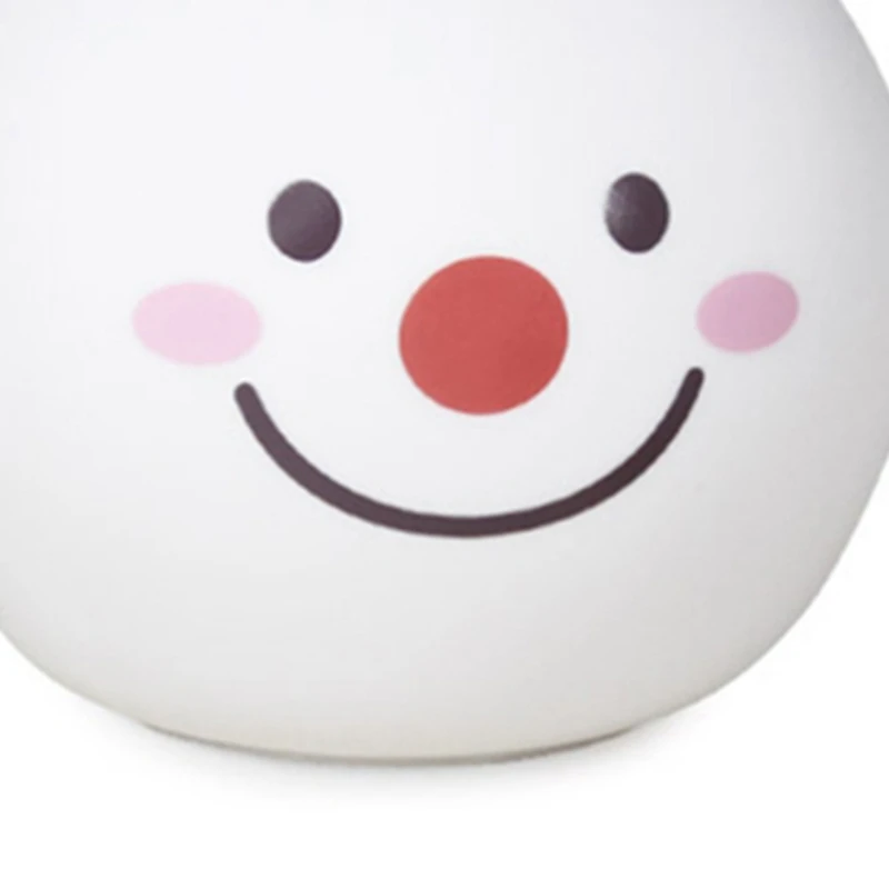 

Christmas Silicone Snowman Night Light Bedroom Sensor Colorful Atmosphere Pat Light