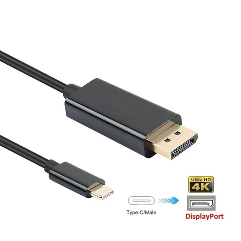 Кабель переходник с USB C на DP/Displyport 4k 2k 3 1 Тип DP 1080P адаптер высокой четкости для