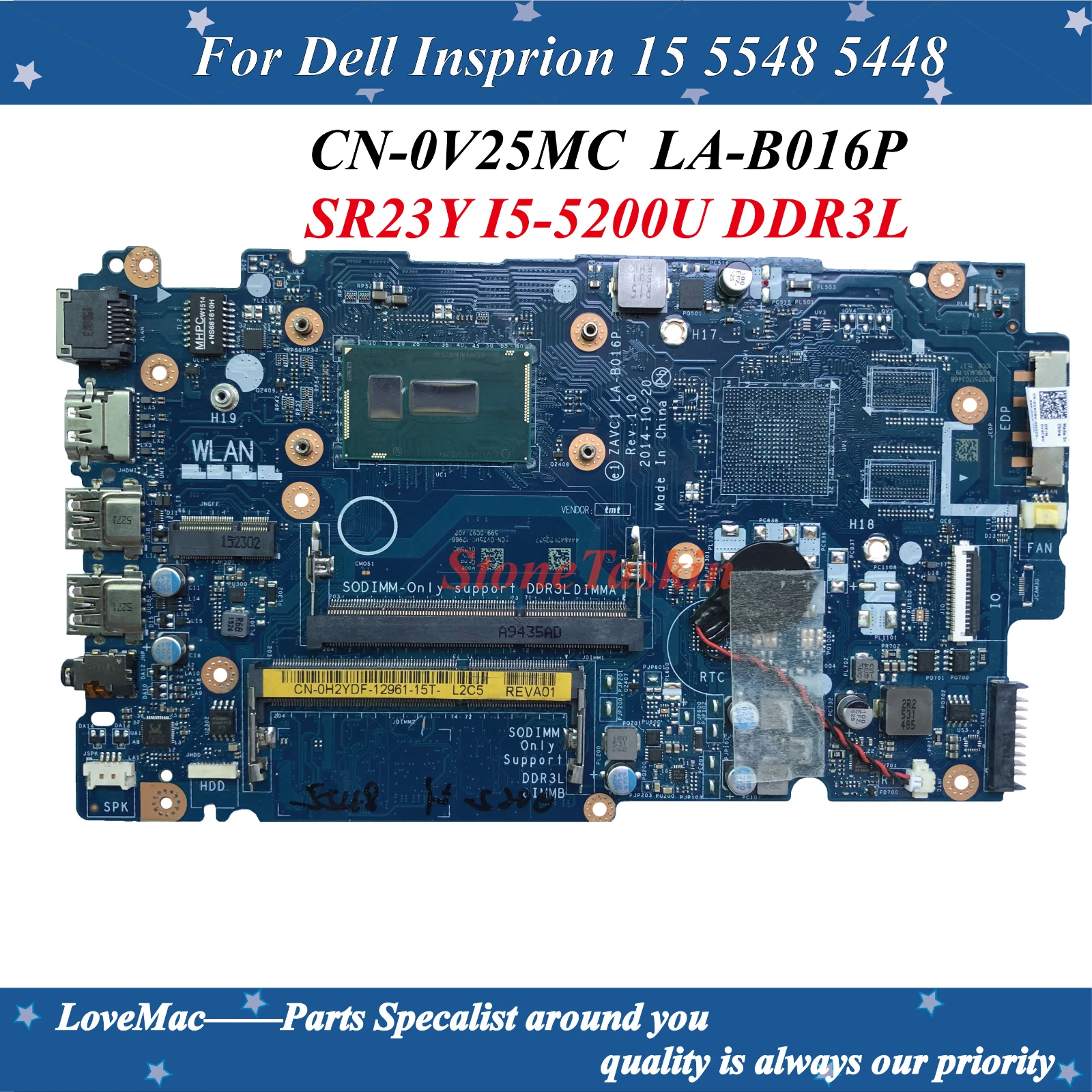 Лучшее соотношение цена/качество CN-0V25MC для Dell Inspiron 15 5448 5548 Материнская плата