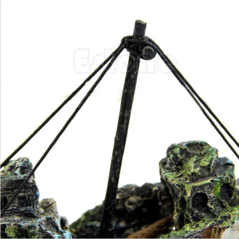 

Sinking Boat Ship Corsair Resin Sinking Action Figure Aquarium Cave For Fish Tank Landscaping Hiding Decoration Toys Accessories