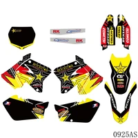 full graphics decals stickers motorcycle background custom number name for suzuki rm125 rm250 rm 125 rm 250 2001 2012
