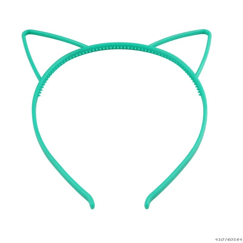 

Children Girls Cute Cartoon Pointed Cat Ears Headband Sweet Candy Color Hollow Out Plastic Hair Hoop Anti-Skid Teeth Party 193E