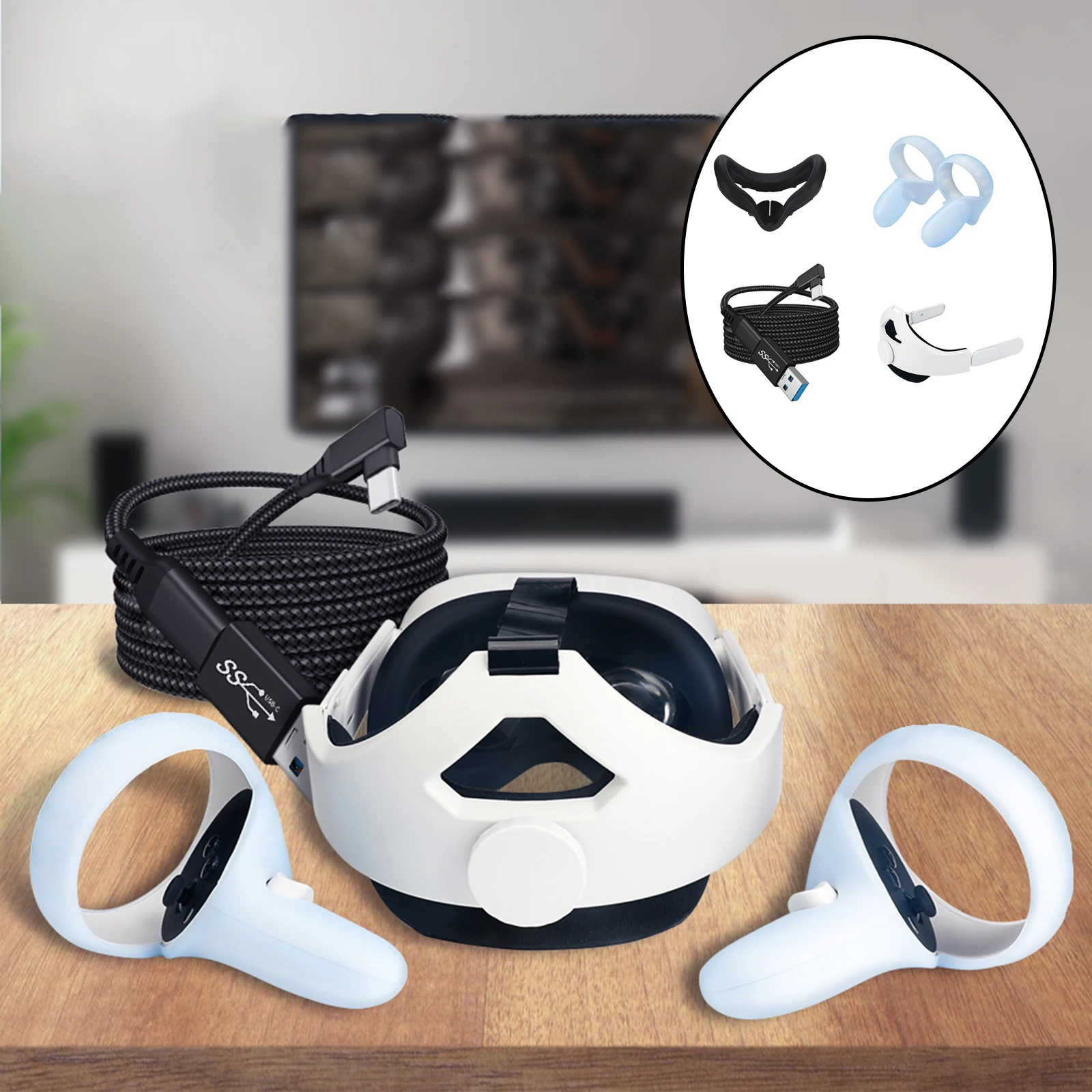

VR ремешок на голову для гарнитуры защитный чехол для глаз, защитный чехол для Quest 2