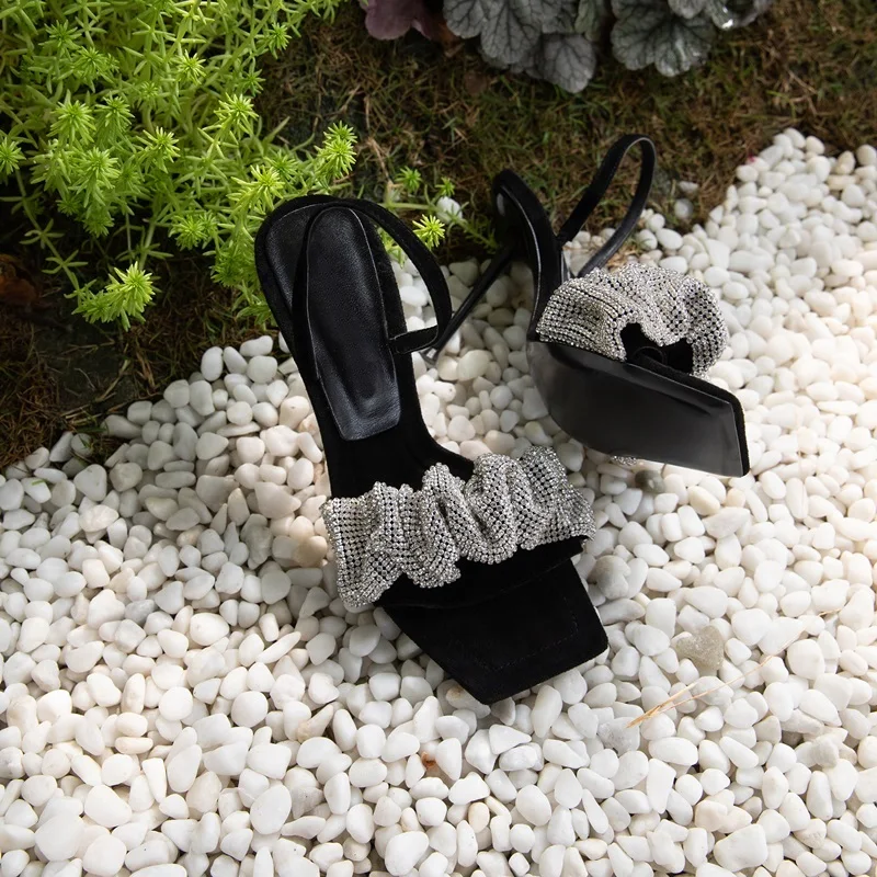 

summer shoes sandals women casual dress shoes bohemian style open toe high heel slippers rome female party shoes black flip-flop