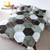 BlessLiving Marble Bedding Modern Geometric Comforter Cover 3 Pieces Golden Gray Home Textiles Luxury Bed Set Dropshipping 1