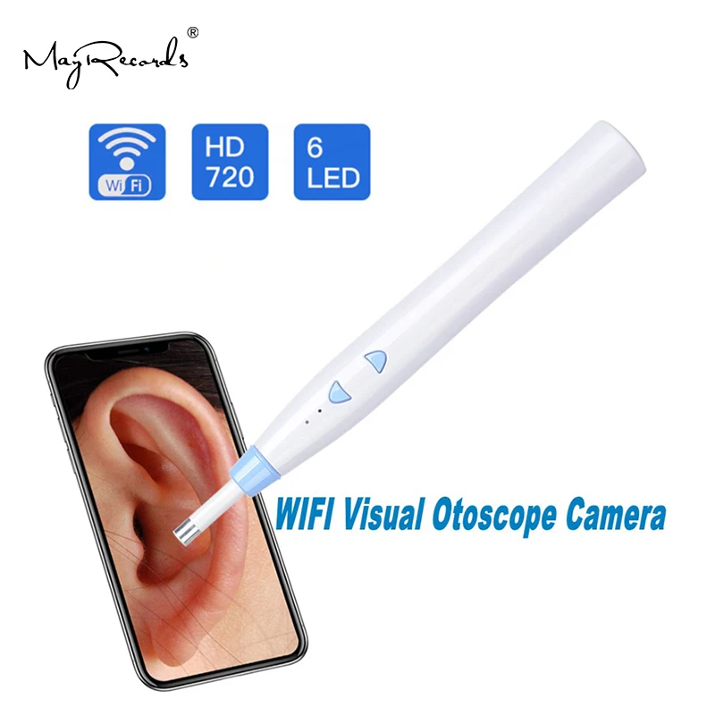 HD 720P Беспроводной WI FI ухо эндоскоп 5 мм визуальная ухочистка наушник мини отоскоп