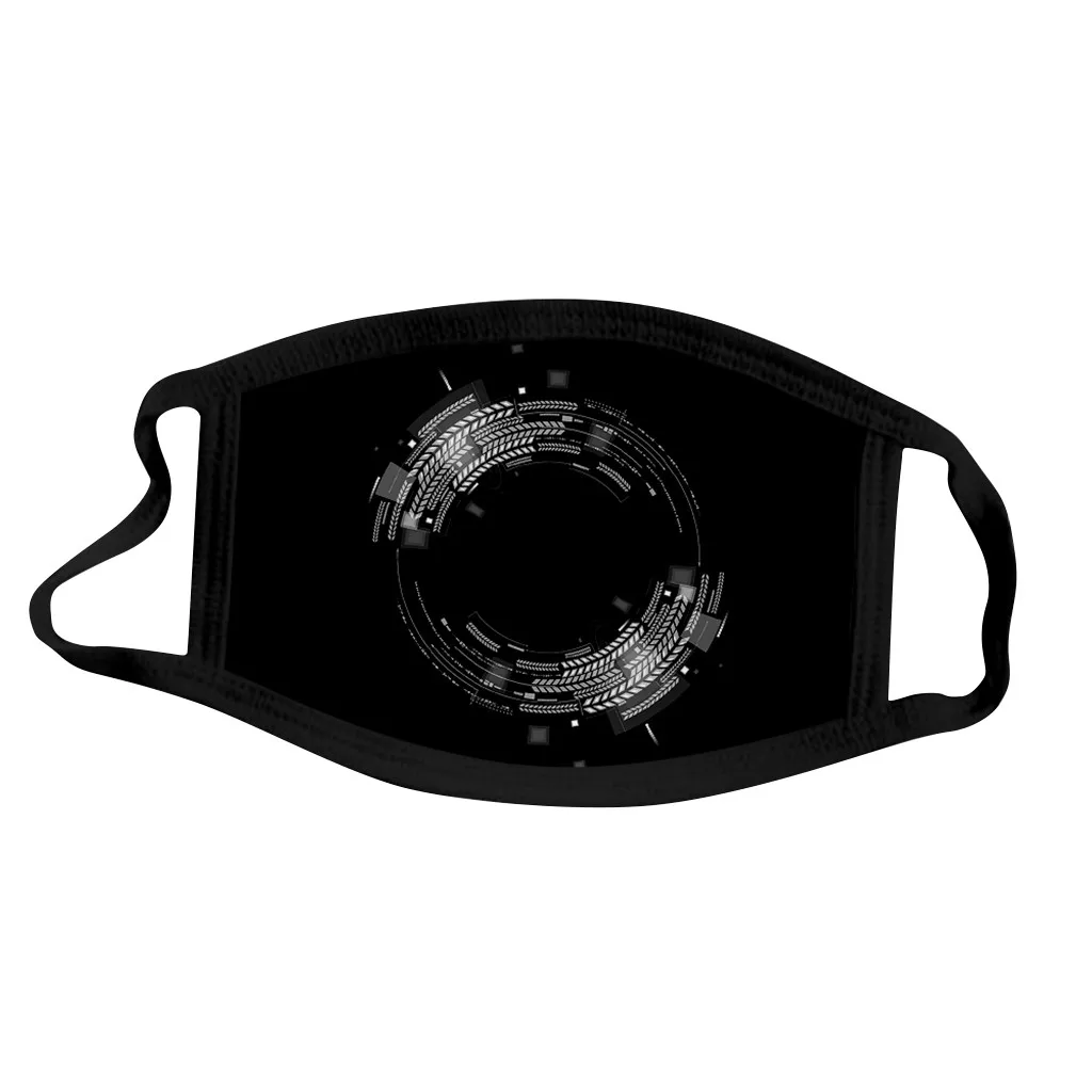 -Пылезащитная ветрозащитная Дымчатая маска с модным принтом для мужчин и женщин