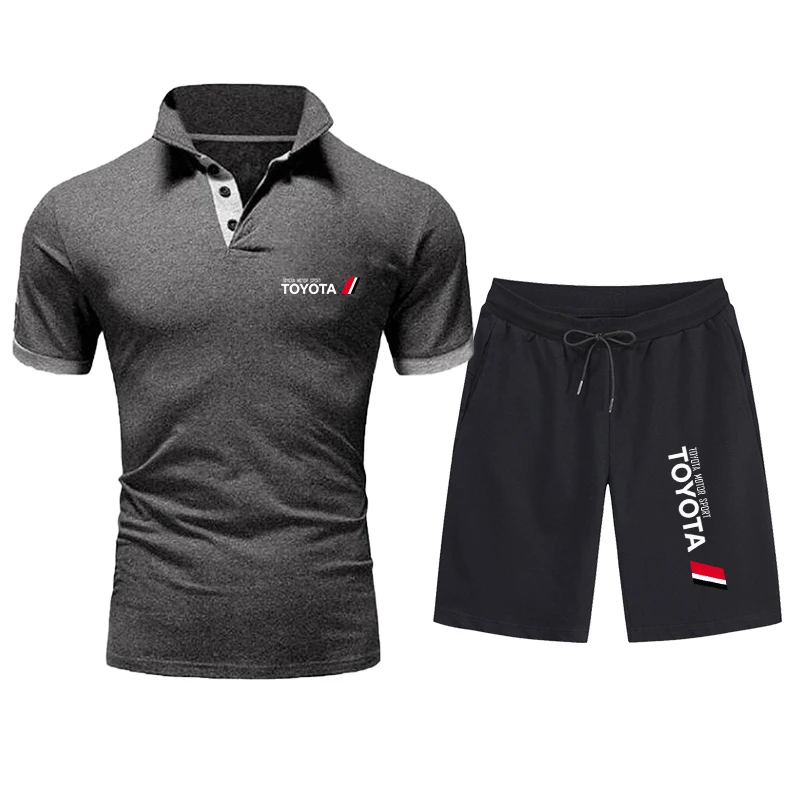 

Рубашка-поло мужская с вышивкой, Повседневная тонкая блуза с коротким рукавом и шорты, модная деловая одежда, лето