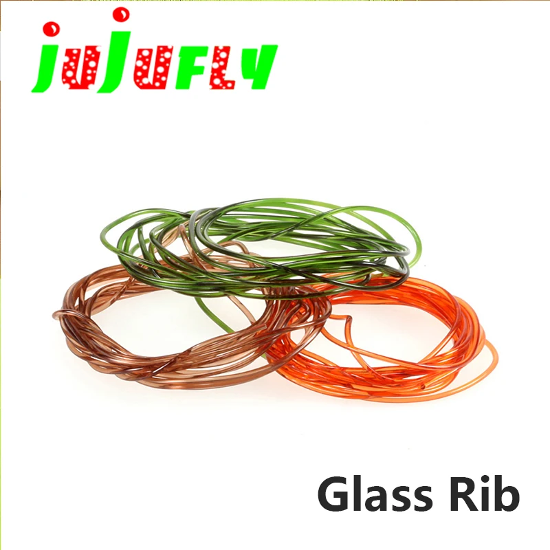 Premium 3meters pack fly tying body wrapping round glass ribs Dia 0.8mm 1mm glassy segmented stretchy lace fly tying materials