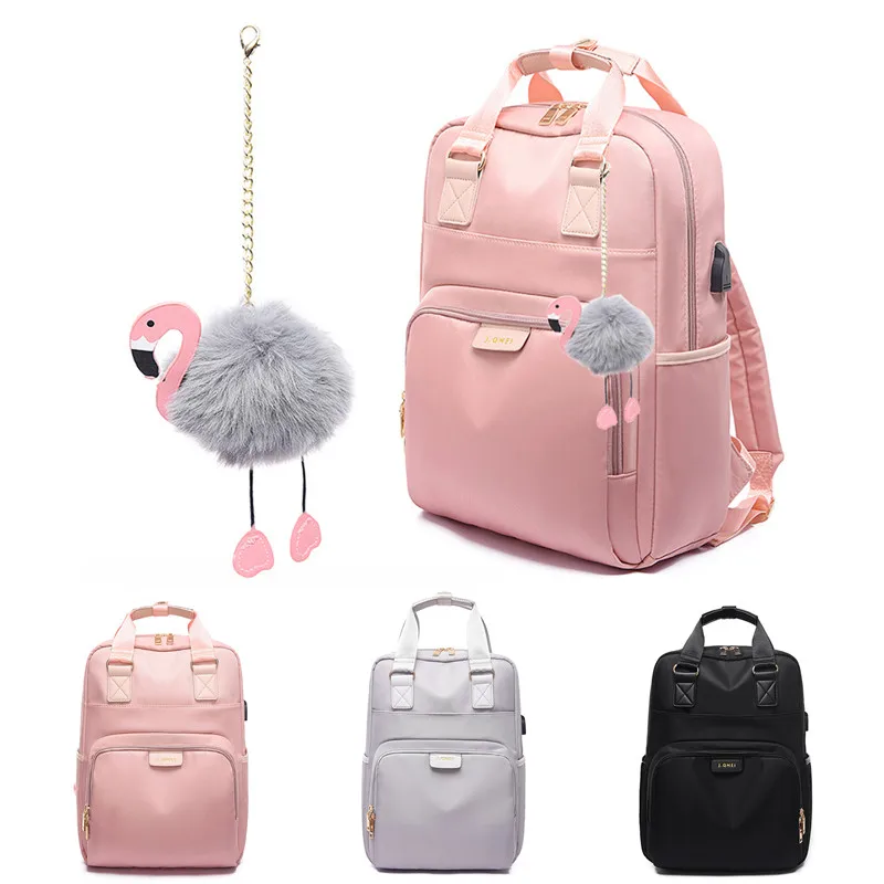 Женский дорожный рюкзак с защитой от кражи вместительный деловой usb зарядкой для