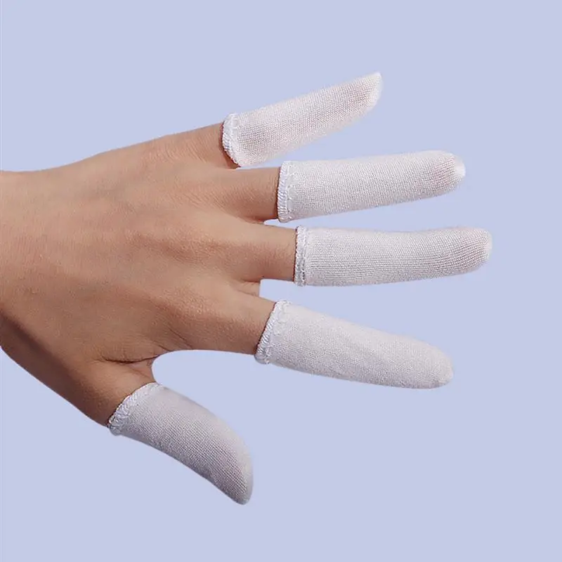

200pcs Cotton Finger Cover Sweatproof Anti-Scratch Protective Finger Cot for Home Store (White)