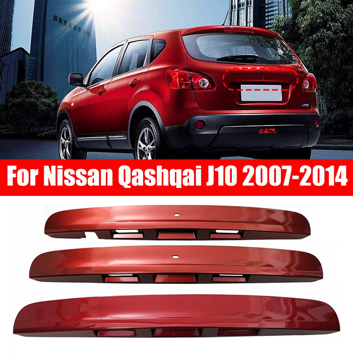 3 типа окрашенная красная крышка багажника для Ручка без/С I key & отверстие камеры