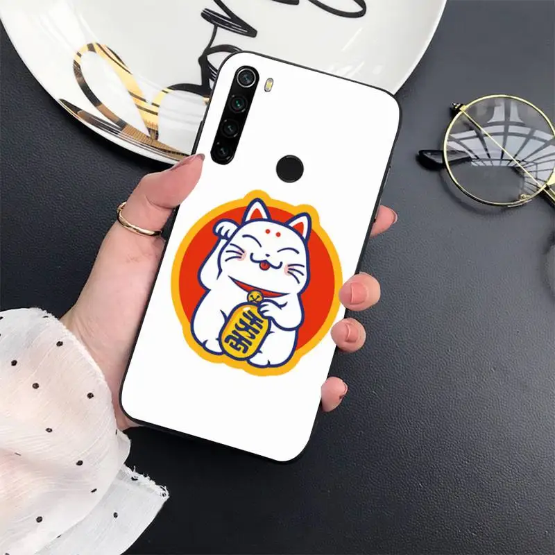 

Cherry Blossom Lucky Cat animal cute Pattern Phone Case For Xiaomi Redmi 7 8 9t a3Pro 9se k20 mi8 max3 lite 9 note 9s 10 pro