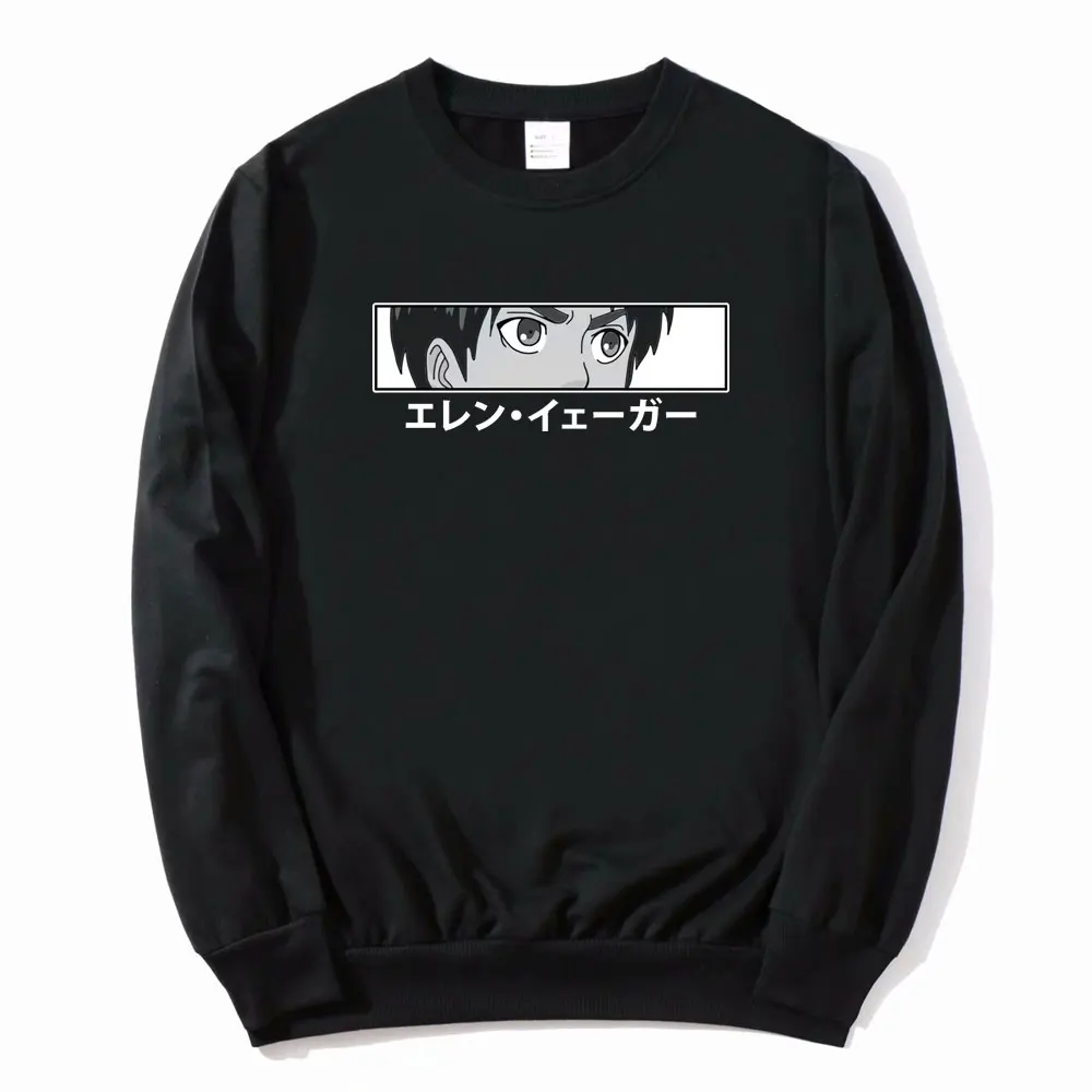 

Japan Anime Attack on Titan Sweatshirt Eren Jager Eyes Printed Sweatshirts Man Fashion Crewneck Pullover Spring Autumn Tracksuit
