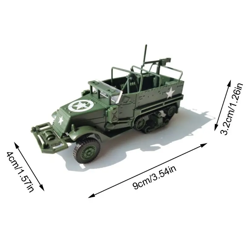 

1/72 M3 Half Track Armored Vehicle 4D Assembly Military Model Children Toy