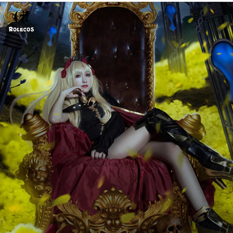 ROLECOS игра FGO Fate Grand Order Косплей Костюм Ereshkigal костюм сексуальное нижнее белье с накидкой для женщин косплей костюм плащ
