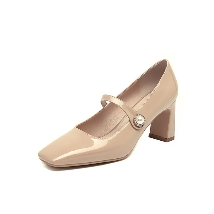 

Туфли-лодочки женские на высоком каблуке с квадратным носком