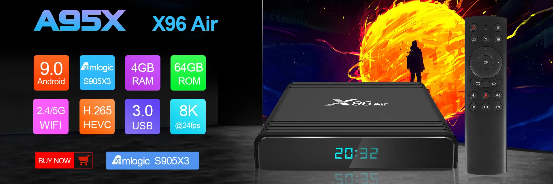 Android 9,0 ТВ приставка H96 Max Rockchip RK3318 4K Смарт ТВ приставка 2,4G& 5G Wifi BT4.0 H96Max 4 Гб 64 Гб медиаплеер Android приставка