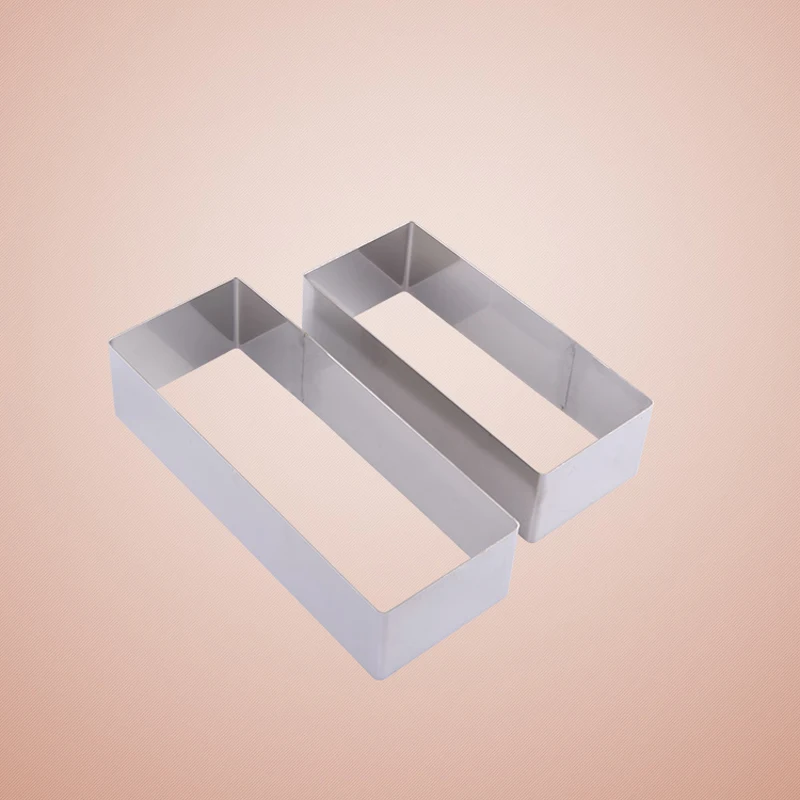 BAKEST прямоугольные муссовые кольца из нержавеющей стали резаки для тортов | Дом и