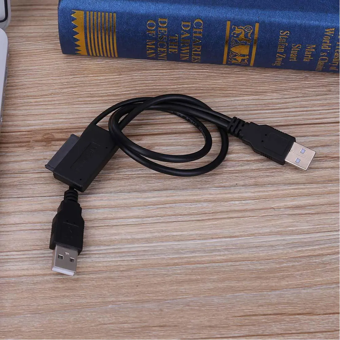 

Good USB 2.0 to Mini Sata II 7+6 13Pin Adapter Converter Cable Screws steady style for LapCD/DVD ROM Slimline Drive