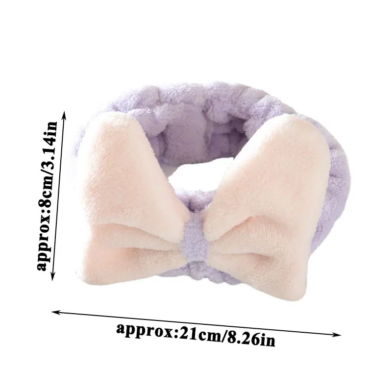 

Cute Flower Bow Coral Velvet Soft Headband Women Girls Wash Face Makeup Hair Holder Elastic Hairbands Headwrap Hair Accessories