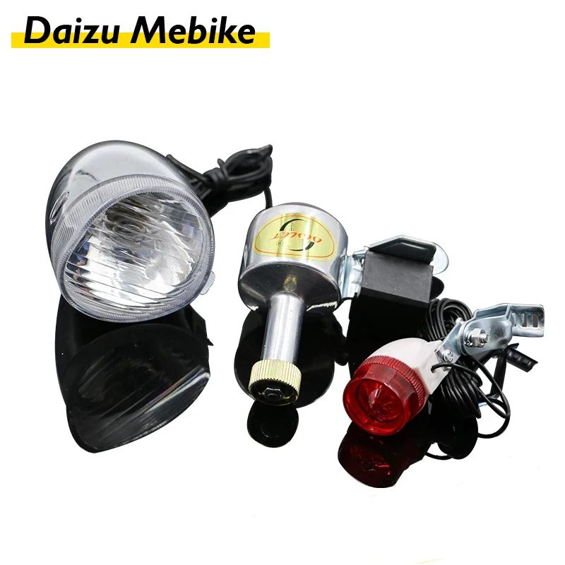 

Bicycle LED Front Light for Dynamo Headlight Ebike Safety Warning Night Light Bike Decoration Black White Electric Bike