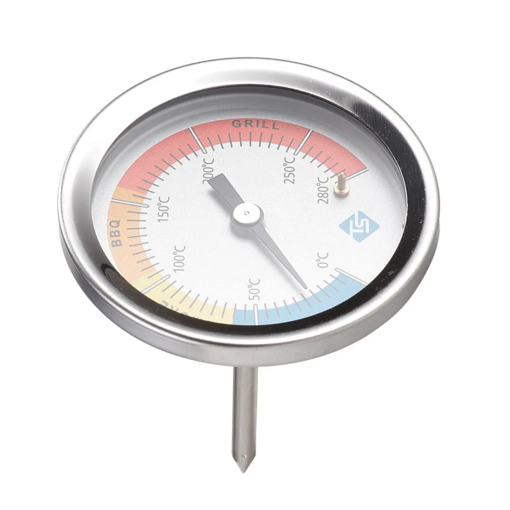 

M8*1 Barbecue BBQ Grill Thermometer Temperature Gauge 0-280C Stainless Steel IP55 Grill Thermometer