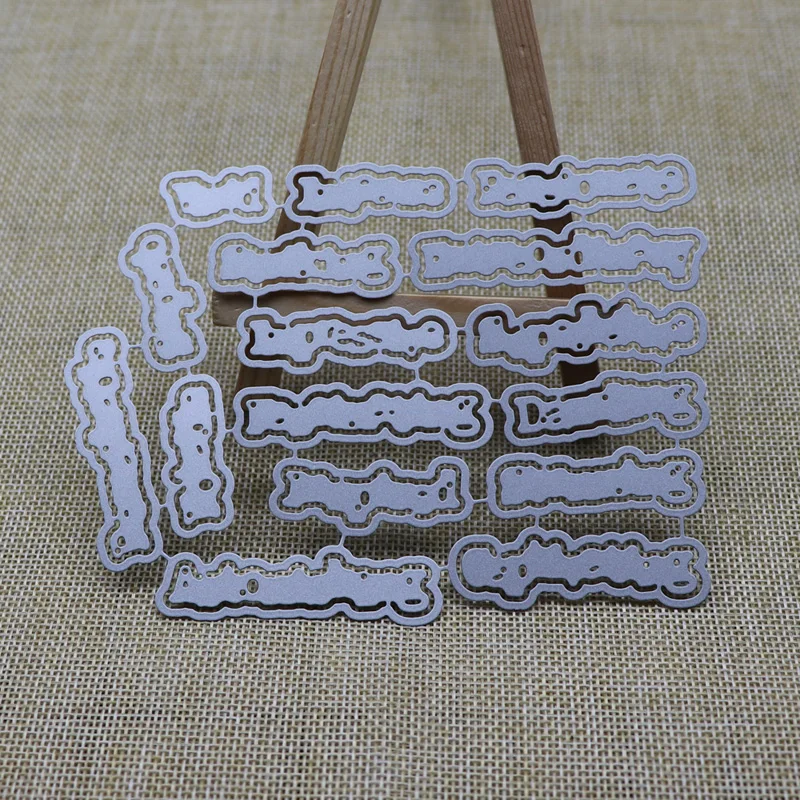 Новые искусственные металлические Вырубные штампы вырезанные слова фраза