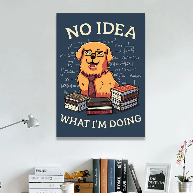 Постер на холсте с изображением собаки золотистого ретривера настенные