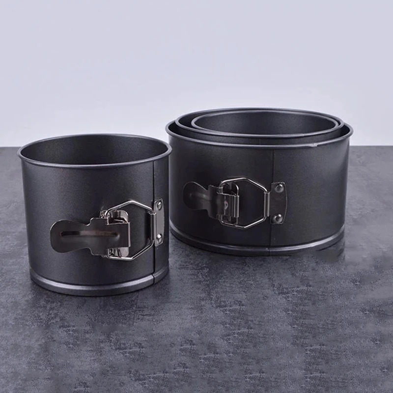 

4Pcs Round Shape Non-Stick Springform Cake Mold Cake Pan Pastry Bread Baking Pan Mould DIY Cooking Tools